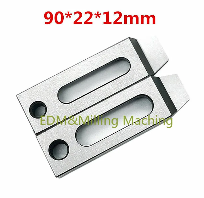 

2x CNC Wire EDM Stainless Jig Holder Clamp 90x22x12mm M8 Screw Wire Cutter Claw For Wire EDM Clamp Mill Tool