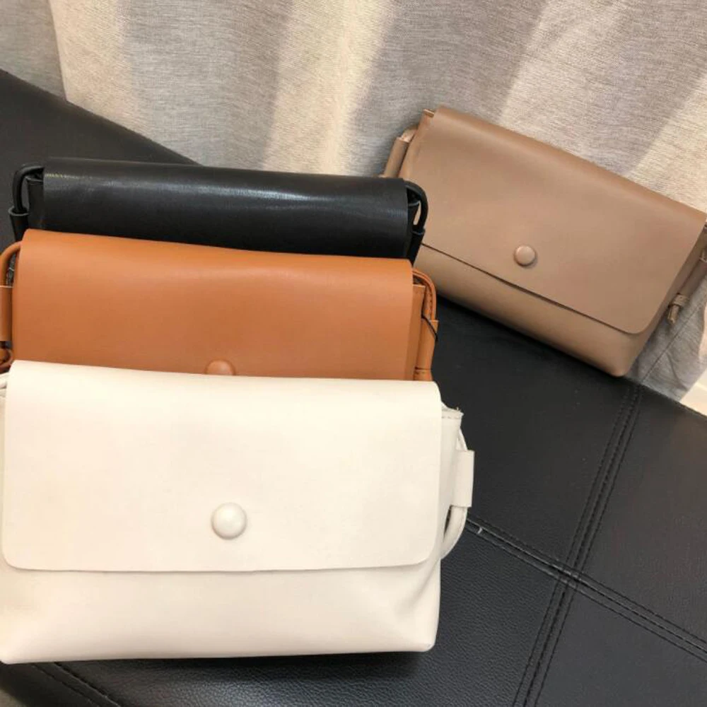 Fashion Real Leather Messenger Shoulder Bag Handbag Simple Genuine Cowhide Purse Mobile Phone Bag Women Shoulder Flap