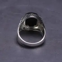 Lightweight Silver Agate Ring for Men #5