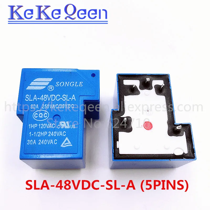 Power relays 5Pin SLA-05VDC-SL-A  SLA-12VDC-SL-A SLA-24VDC-SL-A SLA-48VDC-SL-A 5V 12V 24V 48V 30A T90 a group of normally open