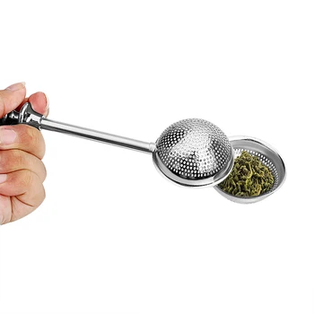 Aço inoxidável Spice Tea Infuser Bola reutilizável de filtro de chá Saco de chá de metal Infusor de bule ajustável Acessórios para ferramentas