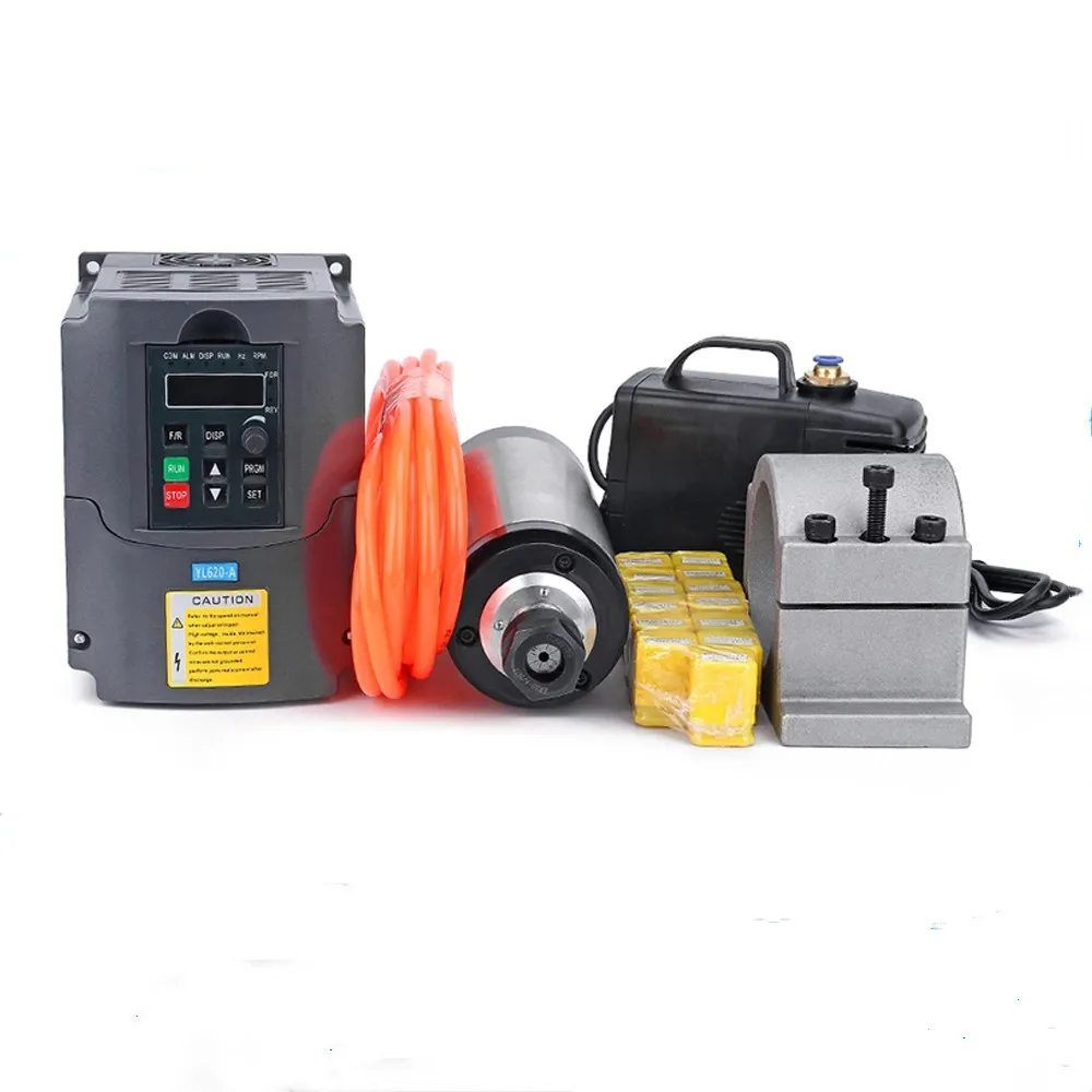 2.2kw المياه المبردة نك المغزل موتور 2.2kw العاكس 80 مللي متر المشبك مضخة مياه 5 متر انبوب ماء 13 قطعة ER20 كوليت ل نك راوتر