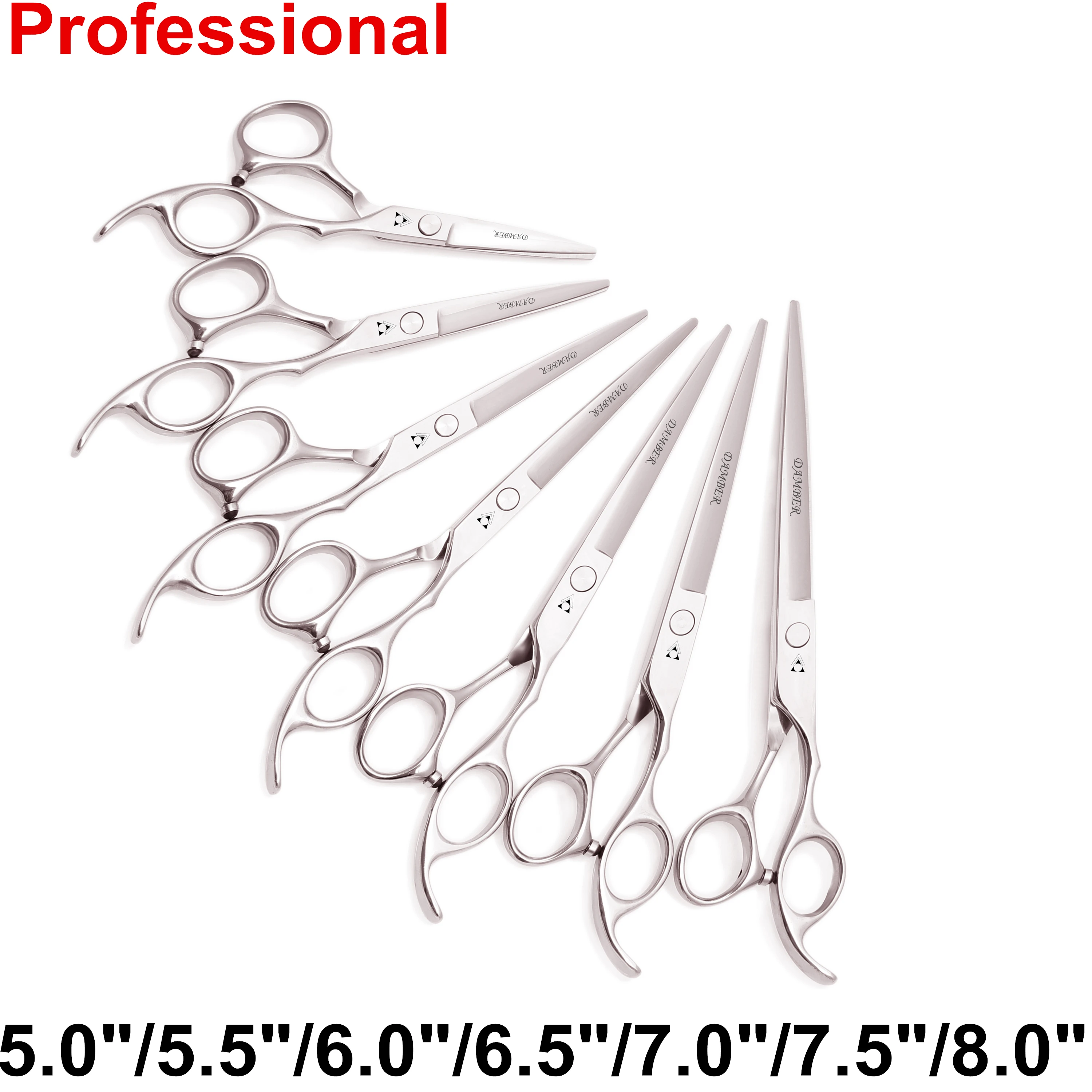 5 5.5 6 6.5 7 7.5 8 Professional Hairdressing Scissors Barber Scissors Hair Cutting Shears Thinning Dog Grooming Scissors 1006#