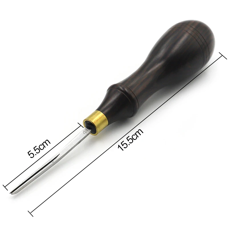 QJH Leather Edge Beveler PRO Skiving Craft Work Tools DC53 Die Steel Ebony Handle Cutter Edger Creaser Skiver available 5Size