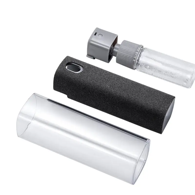 Baru Portable Tablet Ponsel Layar PC Cleaner Kain Microfiber Set Pembersih Artifact Storage 2 In 1 Ponsel Screen Cleaner Spray