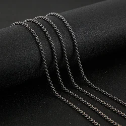 KALEN 316L Stainless Steel Oxidized Chain Necklace For Men 60cm 66cm 76cm Long Chain Choker Male Jewellry 2020