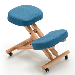 Children 's Corrections Sit - chair Solid Wood Folding Learning Computer Office Simple Cloth Chair Kneading Bell Chair