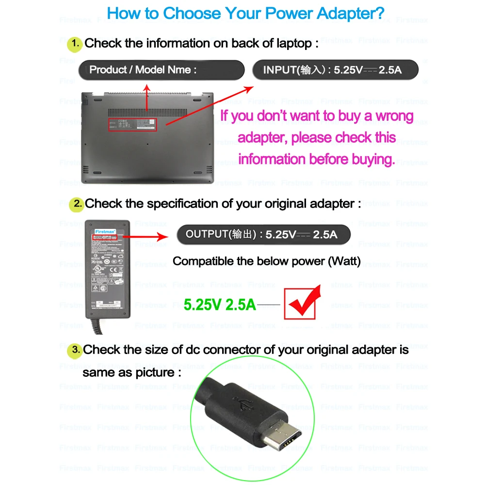 For Microsoft Surface 3 1624 1645 Tablet PC Charger 5.2V 2.5A 13W 1623 ac pwer adapter