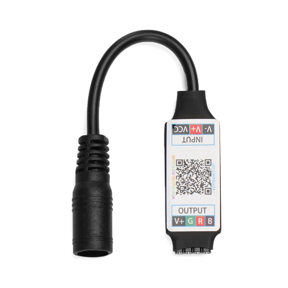

1 Pc Mini Bluetooth LED Light Strip Female Plug to 4Pin Connector Wireless Smart Phone RGB Control DC 5-24V 6A For RGB 3528 5050
