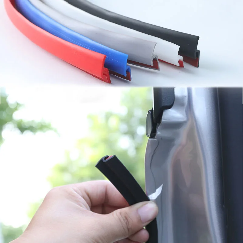 5meters Car Door Sealing Strip Sticker Dustproof Waterproof Insulation Auto Window Gap Engine Trunk Protection Auto Accessory