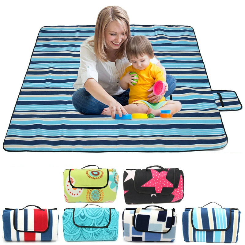 Outdoor 2x1.5m 2mx2m Waterproof Folding Picnic Mat Home Use Camping Beach Moisture-proof Blanket Portable Camping Hiking Mat