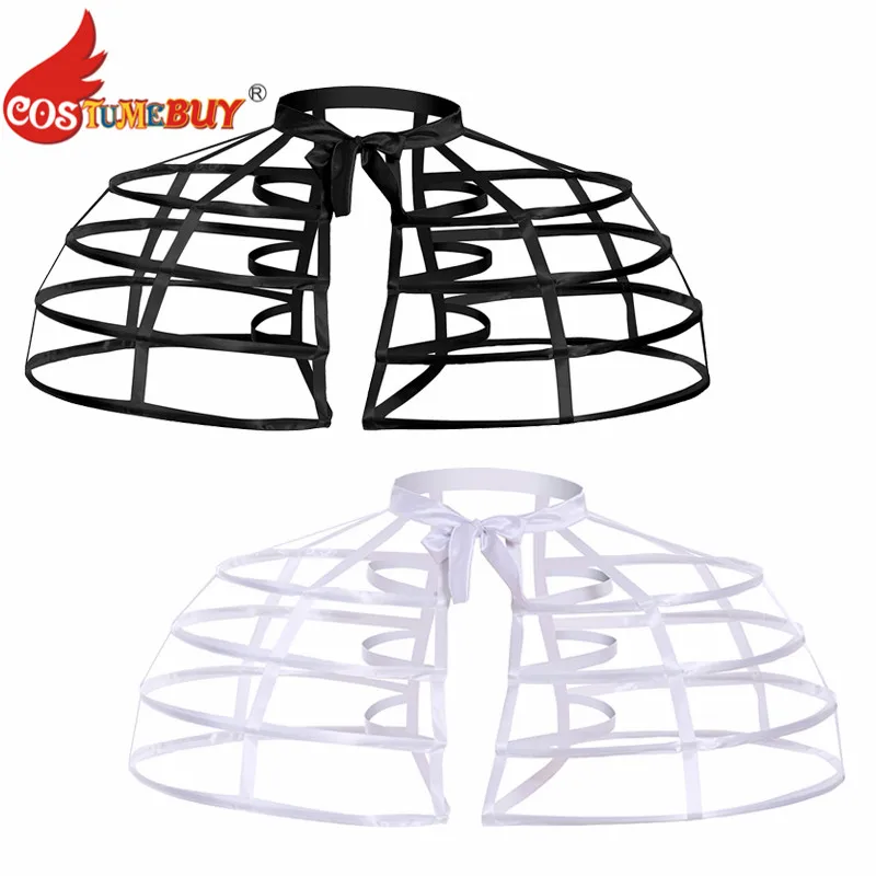 Costumebuy Women Hollow Short Bird Cage sottoveste Cosplay Hoops Wedding Prom Crinoline Slip Vintage rococò Underskirt