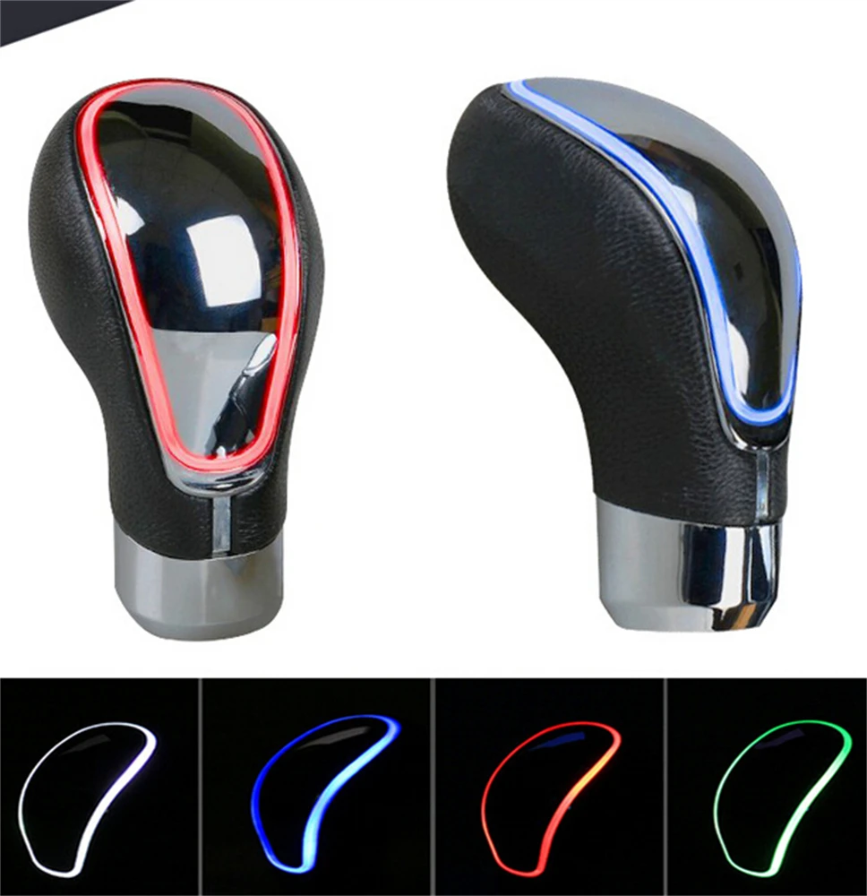 7 Colors Changeable Auto Car Touch Activated LED Manual MT Gear Shift Knob Shifter Universal Fit For Honda Toyota Nissan