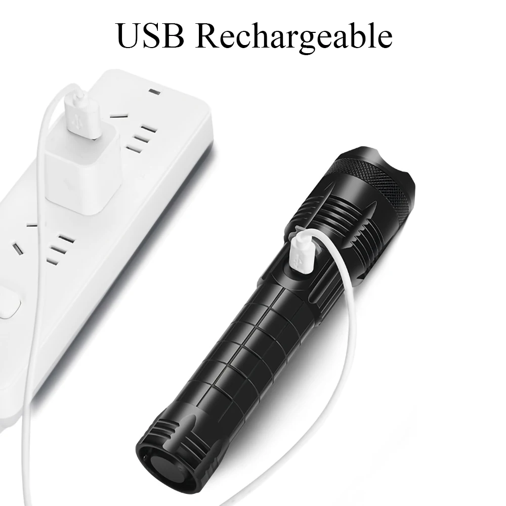 قوية XHP160 مصباح ليد جيب عالية الطاقة التكتيكية الشعلة USB قابلة للشحن ضوء قوي فانوس مصباح مع بطارية واحدة 21700 #4