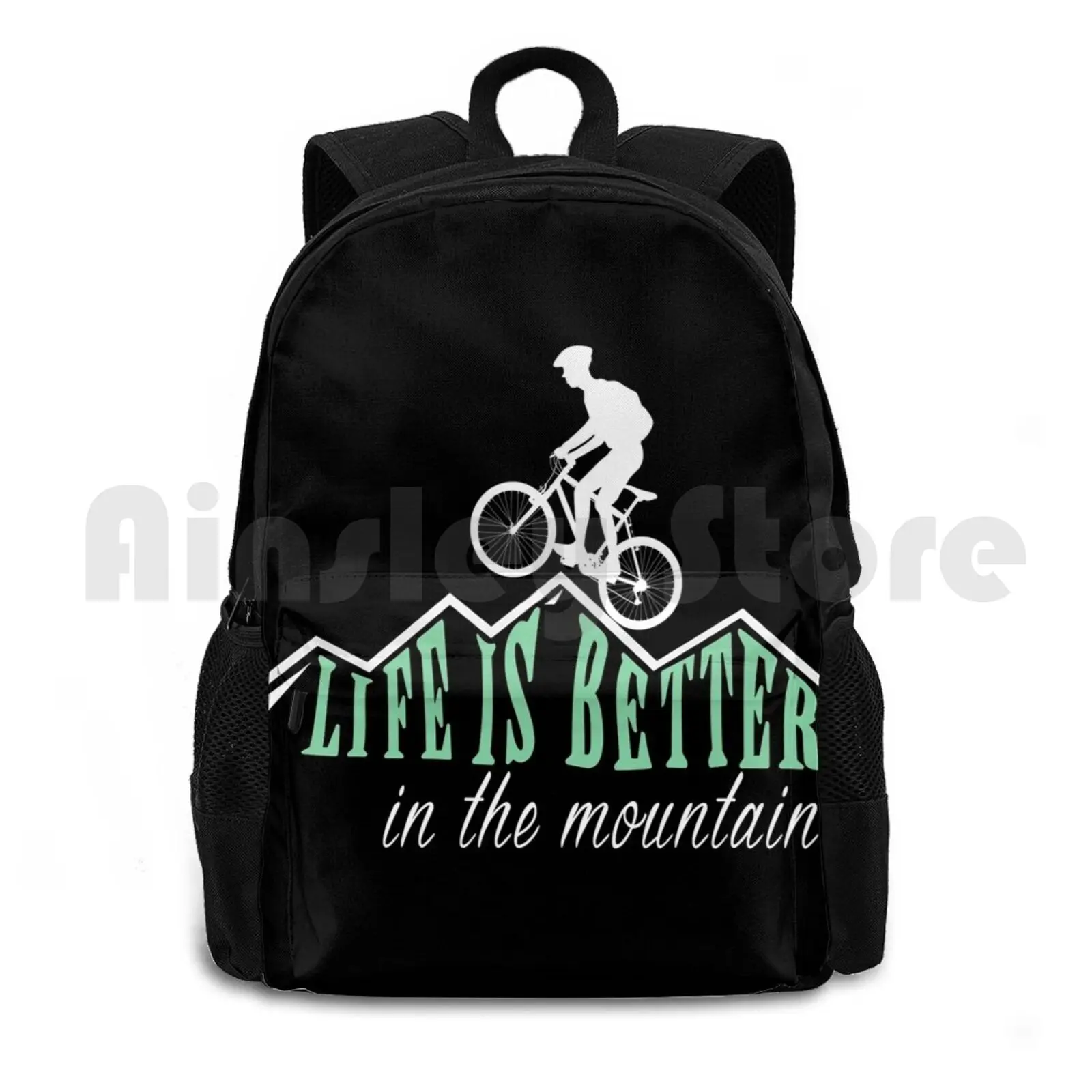 Life Is Better In The Mountain Outdoor Hiking Backpack Waterproof Camping Travel Biker Bicycle Cycling Bicycle For Biker Bike