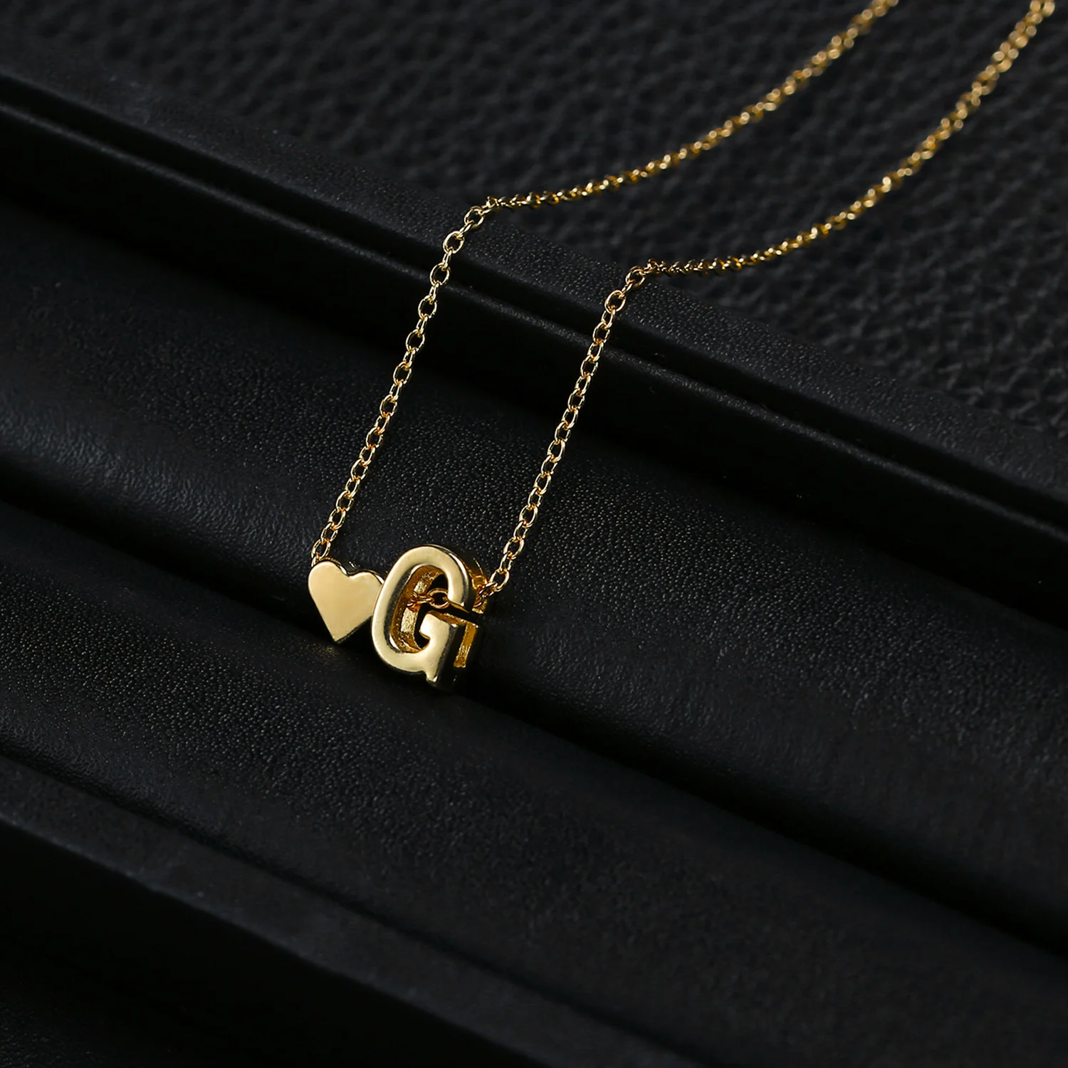 Gold Color Letter Heart Initial Necklace For Women Choker Fashion 26 Alphabet Pendant Girls Clavicle Chain Jewelry Lover Gifts