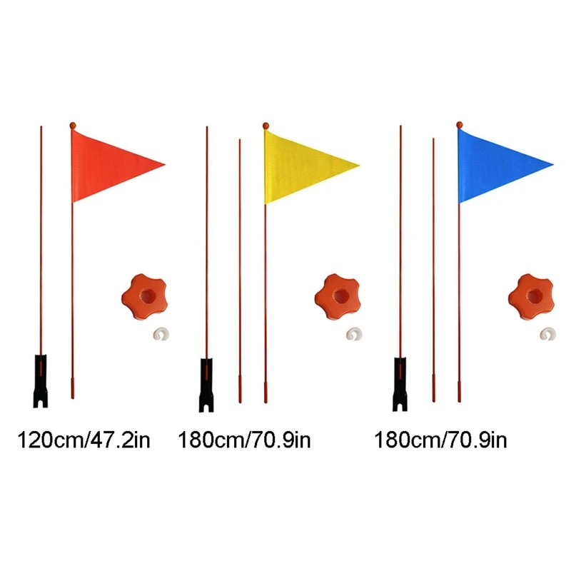 1SET 120 cm/180cm Bicycle Flag For Boys Girls Cycling Balance Bike Safety Pennant Divisible Kids Outdoor Biking Accessories Toys