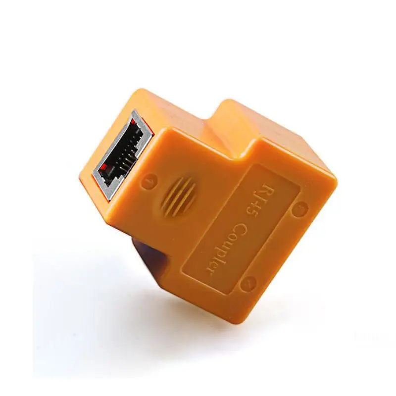 Adaptador de cabo ethernet, extensor e duplicador de cabo lan para conexão de cabo de internet, 1 entrada e 2 saídas, acoplador rj45, 2 peças