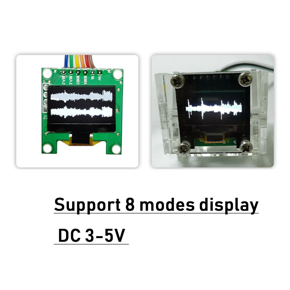 OLED Music Spectrum Display Analyzer Audio Atmosphere Light Power Amplifier Level Indicator Rhythm Analyzer VU METER