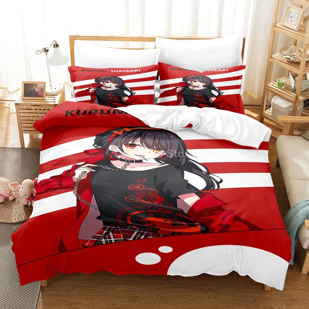 Tokisaki Kurumi Bedding Set Date A Live Duvet Cover Sets Comforter Bed Linen Twin Queen King Single Size Room Decor Anime 3d