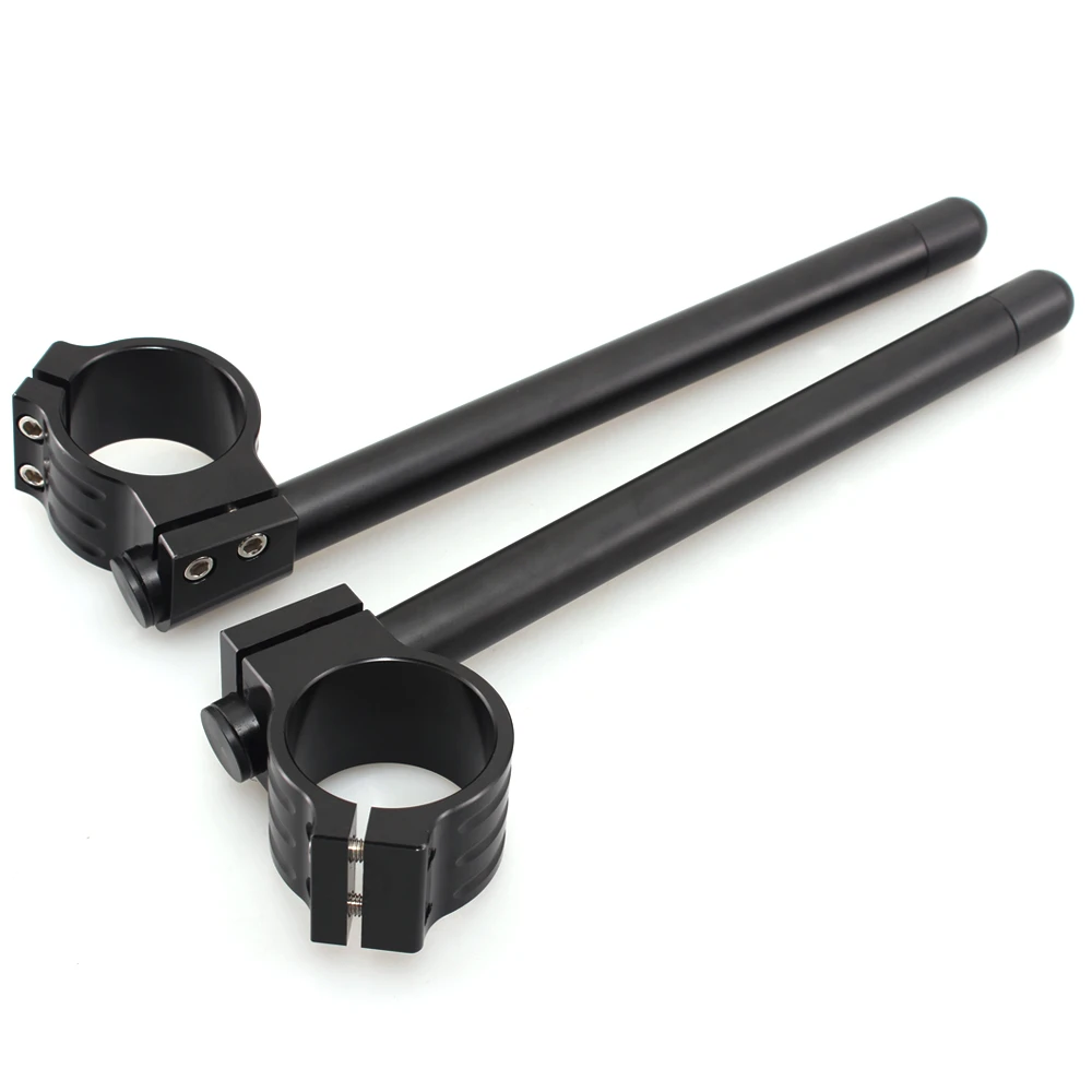 Motorcycle Cafe Racer Adjustable Racing CNC Black Clipon Clip On Front Fork Handlebar Handle Bar 33 35 37 39 41 43 45 48 50 51mm