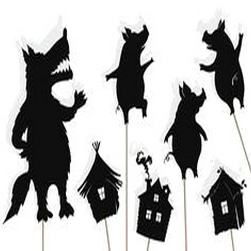 Halloween Party Shadow Play Early Childhood Stories Set Bamboo Stick Silhouette Decoration Home Supplies Movie For Children Room