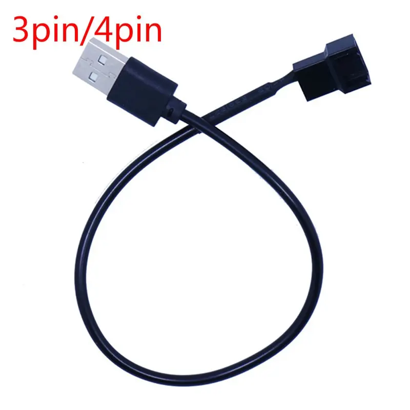 

4pin Fan To USB Adapter Cables 4 Pin Computer PC Fan Power Cable Connector Adapter 5V 30cm Connect