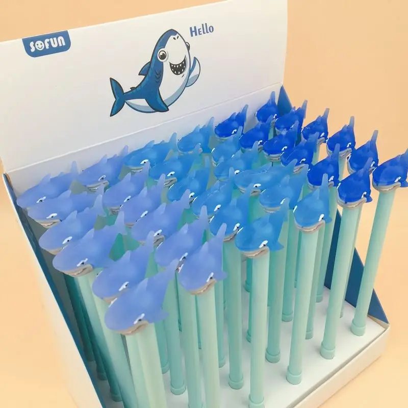 1pcs Deep Sea Shark Gel Pen Novelty Animal 0.5 Mm Black Blue Ink Canetas School Writing Stationery Office Supplies