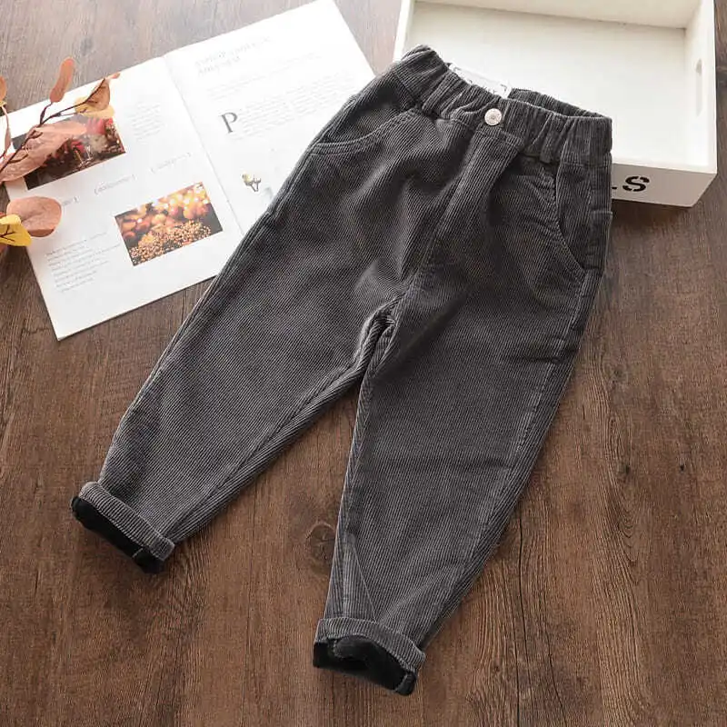 

2020 new spring autumn/winter Girls Kids Boys Warm and velvet pants comfortable cute baby Clothes Children Clothing