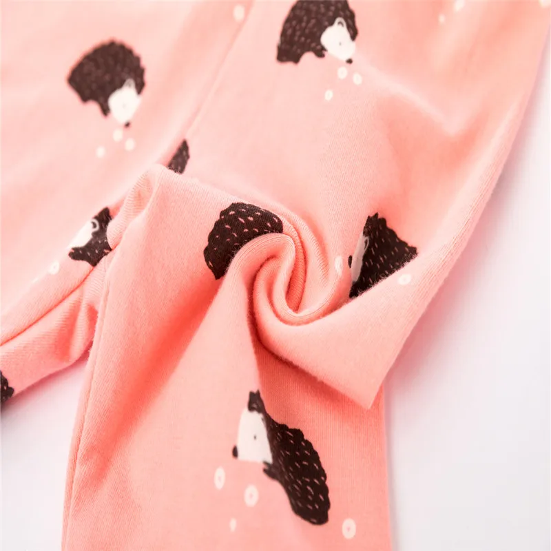 Jumping meters New Arrival Animals Print Girls Leggings Pants for Baby Autumn Clothes Hedgehog Kids Pencil Pants