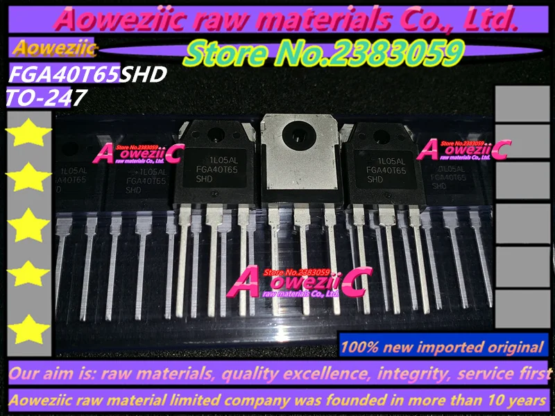 Aoweziic 2019 + 100 ٪ جديد المستوردة الأصلي FGA40T65SHD FGA40T65 TO-247 IGBT أنبوب 40A 650 فولت