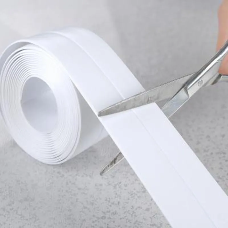 3.2M New Sealing Strip Bathroom Shower Sink Bath Caulk Tape White PVC Self Adhesive Waterproof Wall Tape for Bathroom Kitchen