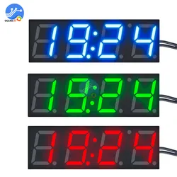 3 In 1 DS3231 Digital Clock+Thermometer+Voltmeter Module DC 5-30V Blue/Green/Red LED Display R8025 Time Temperature Voltage