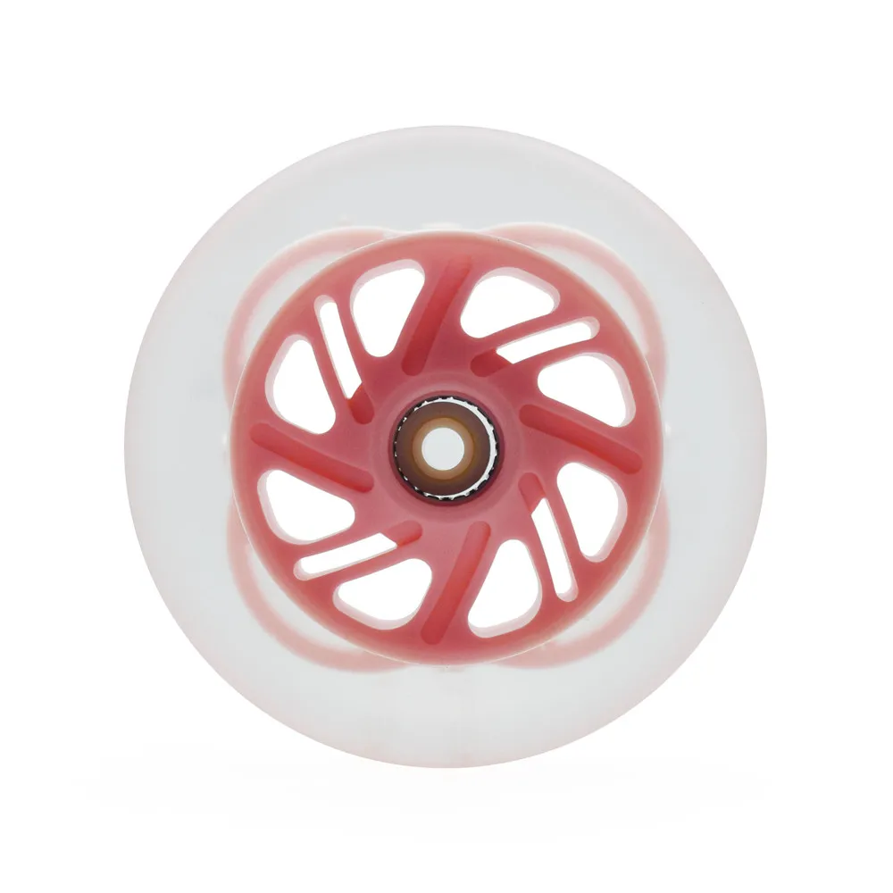 LED speed wheels white green blue red light colour shine flash skating wheel magnetic core cell ring 4 beads 125mm roller tyres