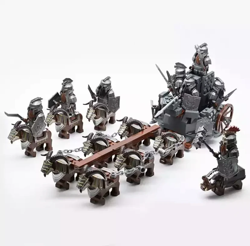 Movie LOTR Boar Mount Building Blocks Dwarf Minifigs Accessories Medieval Asgard Soldier Goat Kit Animal Children Toy Bricks