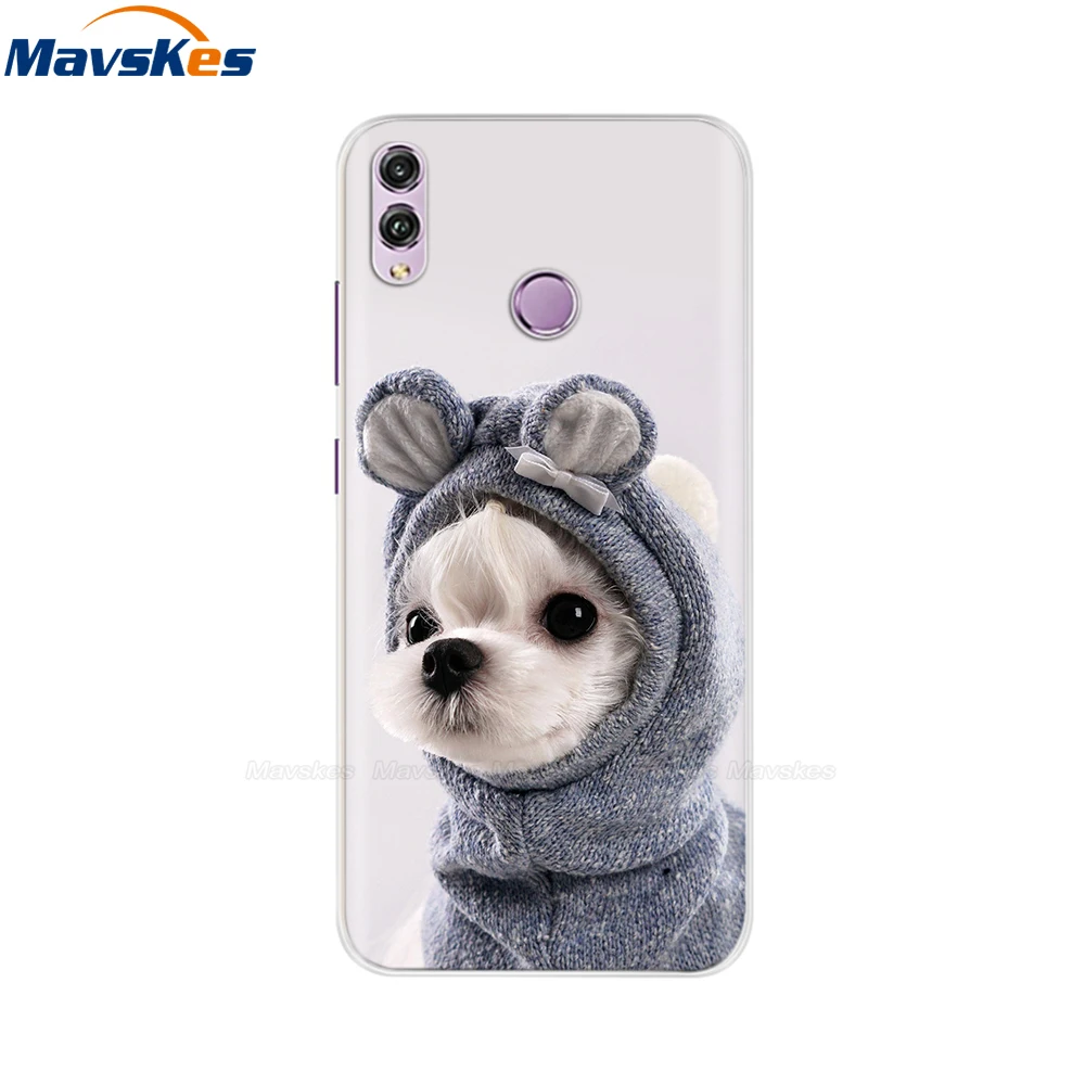 for Honor 8X Case Painted Soft Silicone TPU Phone Cover for Honor 8X 8 X Honor8X Case Cover Phone Cases Shell Coque Bags Flower