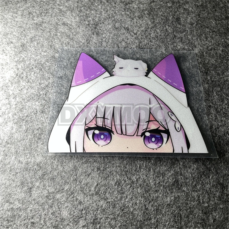 

Car Electric Motorcycle Decal for Anime Emilia Re Zero Lovely Cute Waterproof Motor Bike Computer Sticker