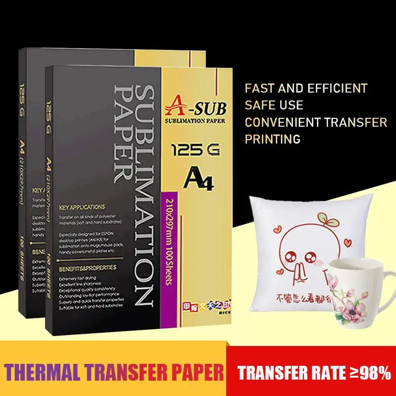 A3 A4 100 Sheets Inkjet Printing Sublimation Heat Transfer Photo Paper,t-shirt Dark Transfer Paper Iron On Heat Press Printer