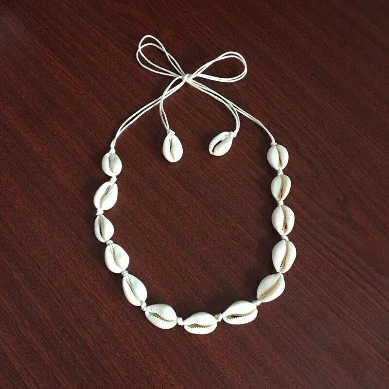 Bohemian Summer Beach Shell Choker Necklaces For Women Teens Girls Summer Fashion Jewelry Chained Shell Pendants Necklace