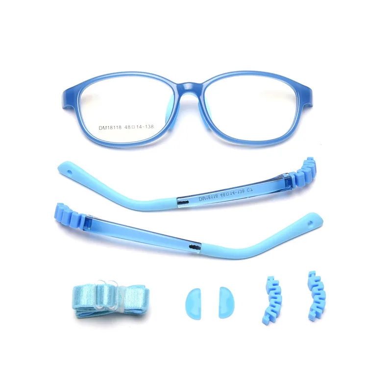 Children's TR90 Anti-Blue Light Glasses with Detachable Glasses Legs with round Frame