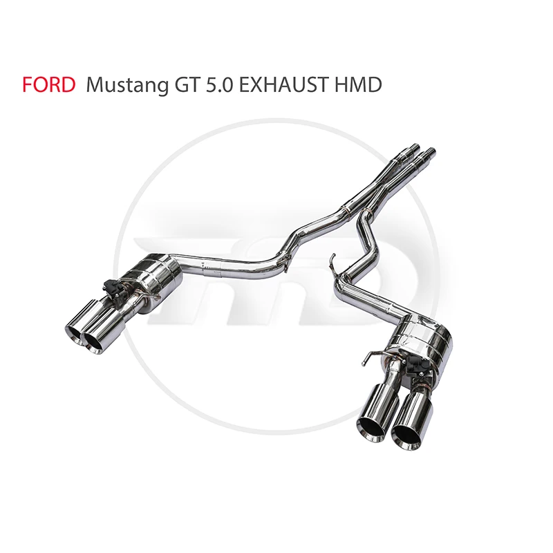 Exhaust Pipe Manifold Downpipe for Ford Mustang GT 5.0T Exhausts System Auto Replacement Modification Electronic Valve