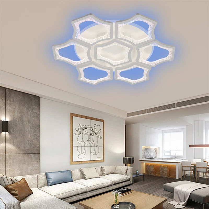 Modern Living Room LED Ceiling Light Bedroom Chandelier Villa Dining Room Lamp Children's Room Lamp Remote Control Dimming