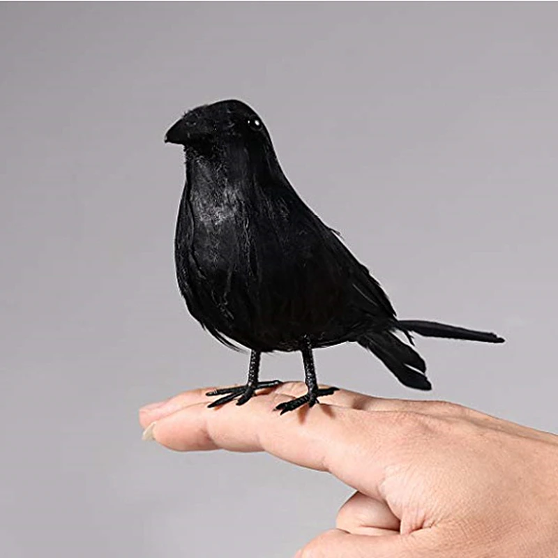 18*10CM Schwarz Crow Tier Modell Vogel Dekoration Für Party Raven Prop Scary Liefert Halloween dekorationen für haus