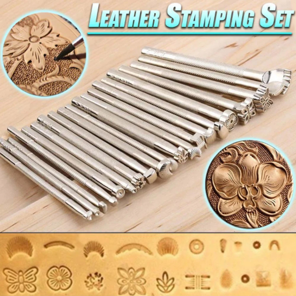

Leather Stamping Tools Set High-Quality Making Tools Carving Leather Craft Stamps Craft Stamping Solid Metal Printinting Tool