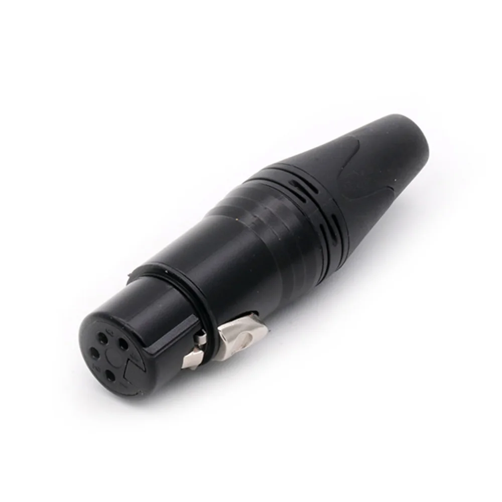 Разъем XLR 10 шт./лот 3/4/5pin, штекер/гнездо XLR, разъем для микрофона, микрофонный кабель, аудиокабель, разъем, черный цвет