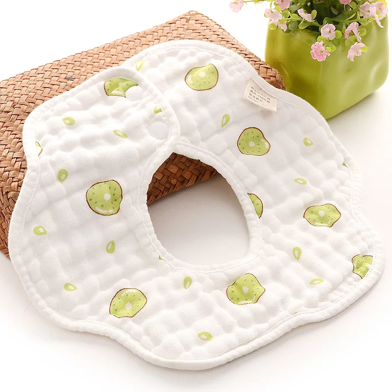 1Pcs Baby Bibs 360 Degree Rotation  Gauze Muslin Baby Kids Bandana Burp Cloth Soft Newborn Infant Saliva Towel Baby Stuff