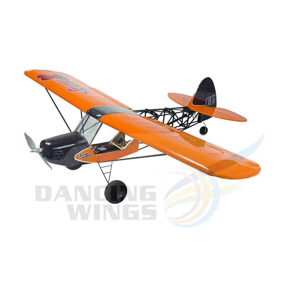 

DW Hobby 1.0M Wingspan Savage Bobber RC Airplane Balsawood Outdoor Remote Control Plane Wooden Orange Film Complete Plane SCG38