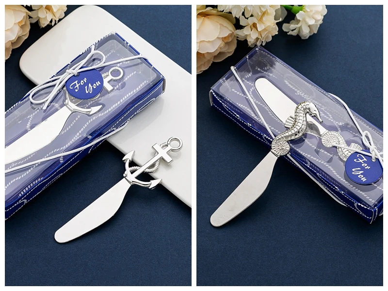 

(20 Pieces/lot) Newest Sailboat Bridal shower Party Favors of Anchor Spreader favors for Ocean themed Wedding souvenirs favors