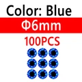 100 piezas de 6 mm azul