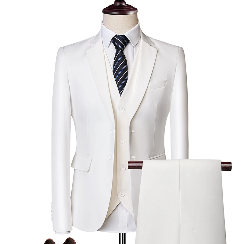 Suit suit male  high-end custom business blazers three-piece / Slim large size. multi-color boutique suit